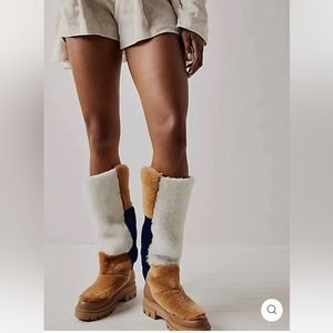 Free People Happy Thoughts Faux Fur Boot Size 39 NWOT